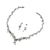 Corona Tiara de Novia 2021 Nueva Princesa Dulce Atmósfera Estilo Coreano Dorado Accesorios para Boda Collar Juego de Tres Piezas