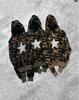 Amazon 2026 Outono e Inverno Moda Europeia e Americana Transfronteiriça Elemento Estrela Punk Camuflagem com Capuz Zíper Cardigan Moletom
