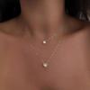 Joyería explosiva transfronteriza europea y americana, colgante de gota de agua de amor multicapa de aleación de moda, collar retro versátil, cadena de clavícula para mujer