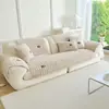 Cojín de Sofá de Felpa de Algodón Estilo Crema 2026 Nuevo Otoño e Invierno Engrosado Antideslizante Cojín de Asiento de una Pieza