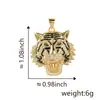 Marca de nueva ola transfronteriza dominante cabeza de tigre de diamantes completos colgante de gota de aceite chapado en cobre personalidad Joker collar para hombres y mujeres al por mayor