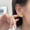 Pendientes de Flores Pequeños, Exquisitos, Dulces, de Alta Gama, con Goteo de Aceite, Diseño Versátil y a la Moda para el Desplazamiento, Pendientes Sencillos