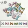 Nueva y popular en línea, mariposa con incrustaciones de resina y diamantes brillantes, estrella de mar con diamantes, mezcla de lindas joyas para uñas