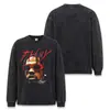 Camiseta de Manga Larga para Hombre Stewell Estampado de Retrato de Cabeza Grande Hip Hop Otoño/Invierno Algodón Pesado Lavado Americano 320G