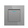 Interruptor de Pared con Panel de Vidrio Templado Estándar Europeo Tipo 82 Adecuado para Caja de Instalación Redonda Interruptor Medio Interruptor de Paso Directo Lote