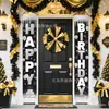 Banner Plateado de Feliz Cumpleaños Más Vendido en Amazon Decoración de Cumpleaños Fiesta Interior Exterior Suministros Decorativos