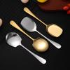 Cuchara partida de acero inoxidable espesada, cuchara de cocina occidental para el hogar, cuchara para comer sopa para niños, cuchara cuadrada, cuchara, cuchara