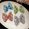 Brincos de Tarraxa Redondos, Gota d'Água e Asa com Cravação de Diamantes em Prata, Venda Quente Europeia e Americana, Brincos da Moda para o Dia a Dia, Ornamentos de Orelha com Design Niche para Mulheres