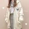 Chamarra sudadera de otoño color albaricoque para mujer, nuevo estilo popular primavera y otoño 2026, ropa de otoño para estudiantes de secundaria mujeres, conjunto de cárdigan con forro polar