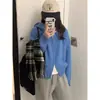 Cárdigan Casual con Capucha de Doble Cremallera para Mujer Primavera Otoño Invierno 2026 Suéter de Punto para el Trabajo Abrigo Corto Ajustado