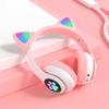 Headset Luminoso com Orelhas de Gato STN-28 Fofo para Menina Headset Gamer Sem Fio Cross-border Headset Bluetooth