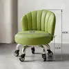 Banqueta Giratória Doméstica com Encosto, Banqueta Pequena com Rodas, Banqueta Baixa, Banqueta Redonda, Banqueta de Preenchimento de Costura, Banqueta Móvel, Banqueta de Aprendizagem Infantil