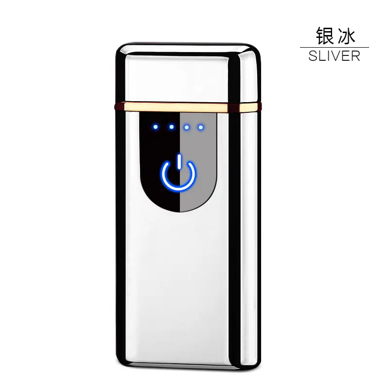 厂家直销 触屏感应电量显示双电弧点烟器打火机 男士