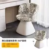 Banqueta de Maquiagem Italiana, Luxo Leve e de Alto Padrão Cadeira para Penteadeira de Quarto Principal, Cadeira de Jantar Giratória para Meninas, Banqueta Sofá para Closet