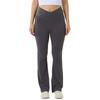 Pantalones de Yoga Acampanados Elásticos Deportivos de Yoga de Color Sólido con Cintura Cruzada para Mujer de Verano 2025 Europeos y Americanos Amazon