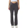 Pantalones de Yoga Deportivos Elásticos Acampanados Color Sólido Cruzados en la Cintura Transpirables Ligeramente Acampanados para Mujer Verano 2025 Amazon