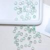 Pulsera de cuentas de vidrio para hacer tú mismo, cuentas sueltas de burbujas de doble color a juego, cuentas redondas, cuentas de vidrio rosa chapadas en oro esmerilado, material de borla de estilo antiguo