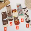 Calcetines de Capibara para Mujer, Estilo Coreano Dibujos Animados Lindos Calcetines de Tubo Recto, Otoño e Invierno Algodón Puro Estilo Universitario Calcetines Largos al por Mayor