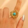 Anillo de acero de titanio con textura suave, estilo retro, de moda transfronteriza francesa, resistente a la decoloración, para niñas, con hardware para el dedo, anillo de cola