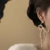 "Qingyu Roudie" Nuevos Pendientes de Borla de Mariposa Hueca Estilo Chino, Estilo Antiguo, Súper tipo Hada, Hermosos Pendientes Dorados para Mujer