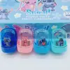 Apontador de Lápis Pequeno Portátil para Meninas Caçadoras Apontador de Lápis Estudante Snoopy Stitch Apontador de Lápis Transparente Prêmio