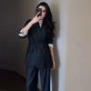 Nuevo Diseño Casual de Otoño e Invierno 2026 Traje de Raya con Chaqueta Conjunto de Dos Piezas con un Toque Formal y Elegante Conjunto de Traje para Mujer