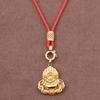 Ámbar Cera de Abejas Oro Marca Buda Hebilla Especial Cordón Colgante Ajustable Collar para Hombre y Mujer Cuerda a Juego Cuerda Colgante Yu Pei