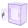 Alcancía Transparente de Colores Transfronteriza Alcancía de Acrílico con Cerradura Alcancía Simple para Adultos con Llave Al por Mayor