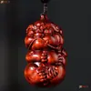 Colgante de Talla de Calabaza de Palo de Rosa Pixiu Juguete de Madera Pieza de Mano Decoración del Hogar Punto Escénico Artesanías de Venta Caliente