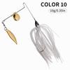 Señuelo giratorio con lentejuelas compuestas para pesca de agua dulce y salada, hombre barbudo transfronterizo, señuelo tipo pico de perca 8.2g/10g