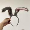 Linda Chica Celebridad de Internet Vendiendo Diadema de Orejas de Conejo Adorable para el Cabello, Tocado de Dibujos Animados de Judy Conejo Animal para Lavarse la Cara, Diadema para Presionar el Cabello, Accesorios para el Cabello