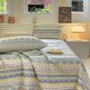 Algodón Original Viejo Grueso Colchoneta Sábana Lino Grueso Colchoneta de Cama Juego de Tres Piezas Verano Hogar Cama Individual Doble Sábana Gruesa