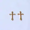 Acessórios DIY de Ouro 14K Joias Conservação de Cor Mini Pingente Estéreo de Cruz Brincos Conectados Colar Pulseira Pingente
