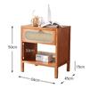Cama Doble Nórdica de Madera Maciza y Ratán Moderna Simple 1.8 m Habitación Principal Homestay Cama Estilo Japonés Apartamento Pequeño Cama de Madera de Fresno