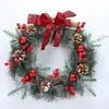 Guirnalda de Navidad 30/40/50 cm Decoración Navideña Fruta Roja Guirnalda Artificial Colgante de Ventana Puerta Decoración de Centro Comercial Navideño