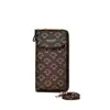 Nueva bolsa de teléfono vertical con broche de presión transfronteriza, bolso cruzado de mujer moderno y simple, billetera estampada de mujer multicolor