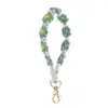 Llavero bohemio con margaritas tejidas a mano, llavero de color contrastante, pulsera, colgante, cadena para teléfono móvil, accesorio