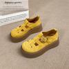 Sandálias de sola grossa com vazados femininas 2025 verão mais recentes com bico franzido e fivela Birkennedy sapatos com furos mocassins sandálias femininas