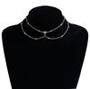 Europeu e Americano Sexy exagerado praia casual corpo roupa cadeia colar flash diamante pingente tassel colar peito corrente
