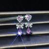 Design Super Fada Cristal Rosa Retrô Coração do Oceano Laço Brincos Brincos Doce Coreia do Sul Brincos Elegantes para Mulheres