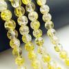 Material para Miçangas DIY 10mm Miçangas Redondas de Cristal Rachado Bicolor Miçangas de Vidro Explosão Miçangas Soltas de Acrílico Acessórios de Iluminação