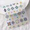 Adesivos de Arte para Unhas Estilo Étnico Boêmio com Padrões Decorativos em Relevo 3D, Decorações 3D com Suporte Adesivo, Estilo DIY de Luxo Leve