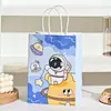 Bolsa de Presente de Astronauta Desenho Animado Bolsa de Presente Transfronteiriça Bolsa de Mão Urso Capivara Bolsa de Embalagem Criativa de Papel Kraft