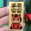 Pegatinas para Teléfono Móvil Serie Nueva Año del Caballo de Oro Puro 999 con Adhesivo Trasero que Contienen 2mg de Oro, un Regalo para Amigos en su Cumpleaños