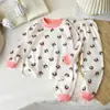 Conjunto de ropa de otoño para niños, ropa de casa de primavera y otoño para niños, ropa interior, pijamas de casa, ropa interior térmica para niñas pequeñas y niños pequeños