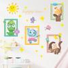Nuevo LD96023 Marco de fotos con diseño de sol, girasol y mariposa, animal pequeño, para habitación infantil, pasillo, hogar, adhesivo decorativo de pared