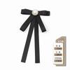 Gravata borboleta feminina laço decorativo fita laço preto temperamento estilo britânico camisa casaco formal gola broche de flor acessórios