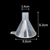 Embudo de plástico transparente para uso doméstico, calibre grande y pequeño, mini embudo dividido, para cocina, laboratorio, fugas de aceite y vino.