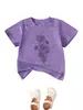 Amazon eBay Estación Independiente Casual Cómodo Temperamento Ropa para Niños Flor de Octubre Cuello Redondo Manga Corta Camiseta Capa Base