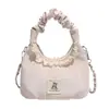 Bolsa de Ombro Único Estilo Novo com Textura Fashion, Bolsa Transversal de Verão para Mulheres 2026, Bolsa Plissada Versátil com Design Nichado para o Dia a Dia